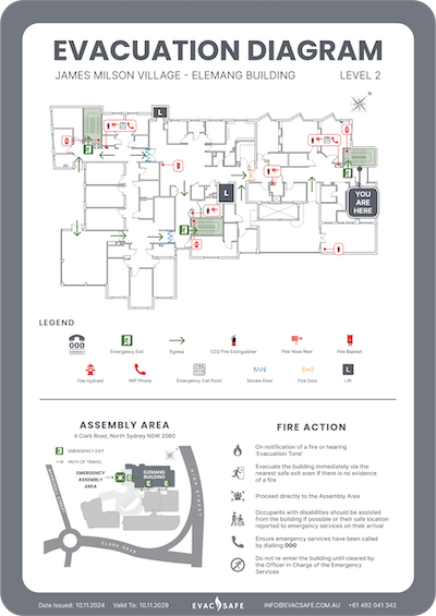 Charcoal Evacuation Diagrams Design Sydney