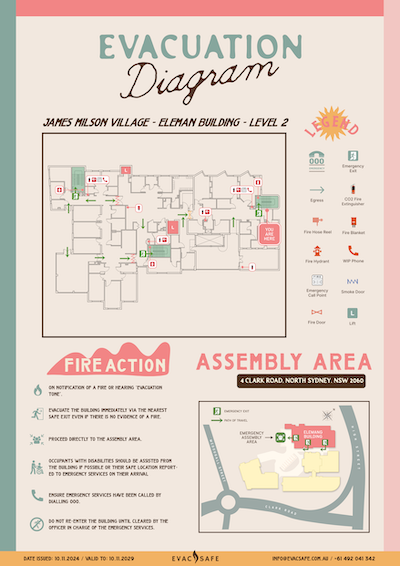 Fun and Vibrant Evacuation Plans Design